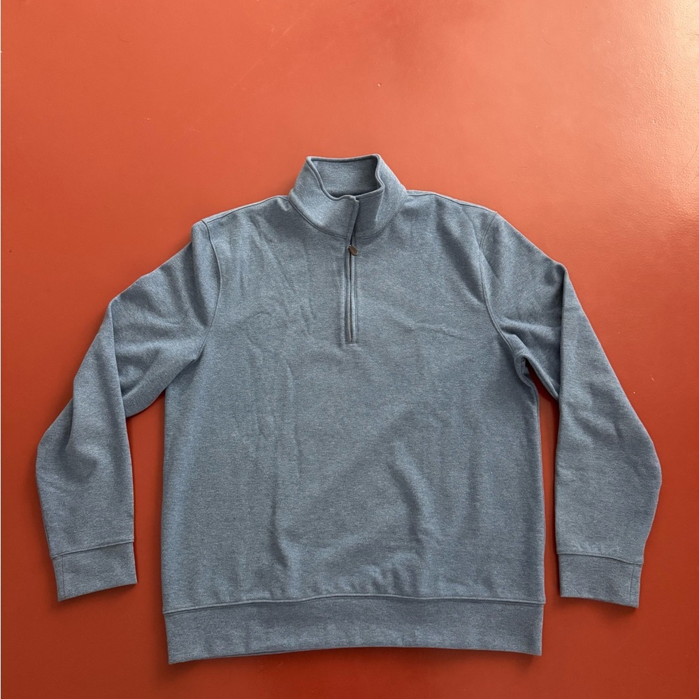 J. Crew Men's Blue Quarter-Zip Sweater